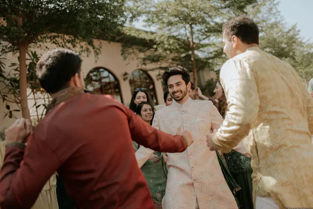 An intimate wedding moment