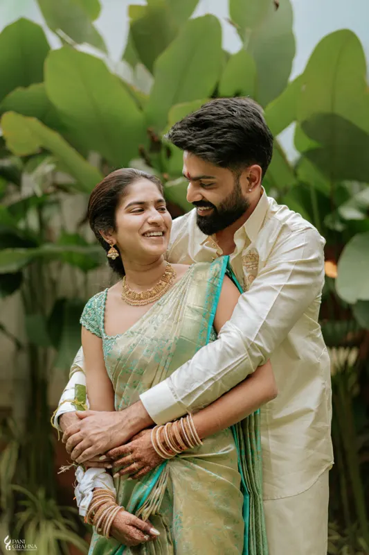 Elegant destination wedding portrait
